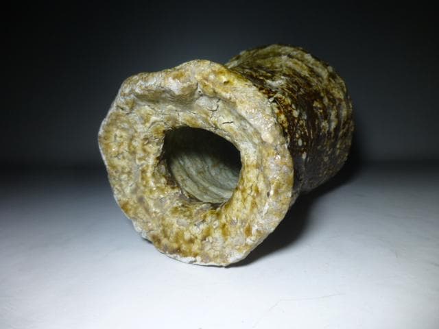 陶芸家　川喜多半泥子　信楽花入／銘「タイマイ」／共箱