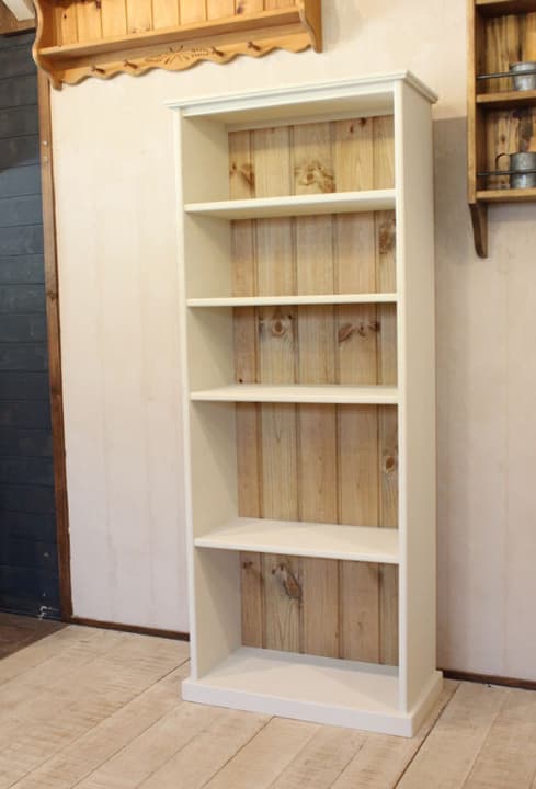 mi品です　ハンドメイド　ホワイトシャビーオープンラック(L)