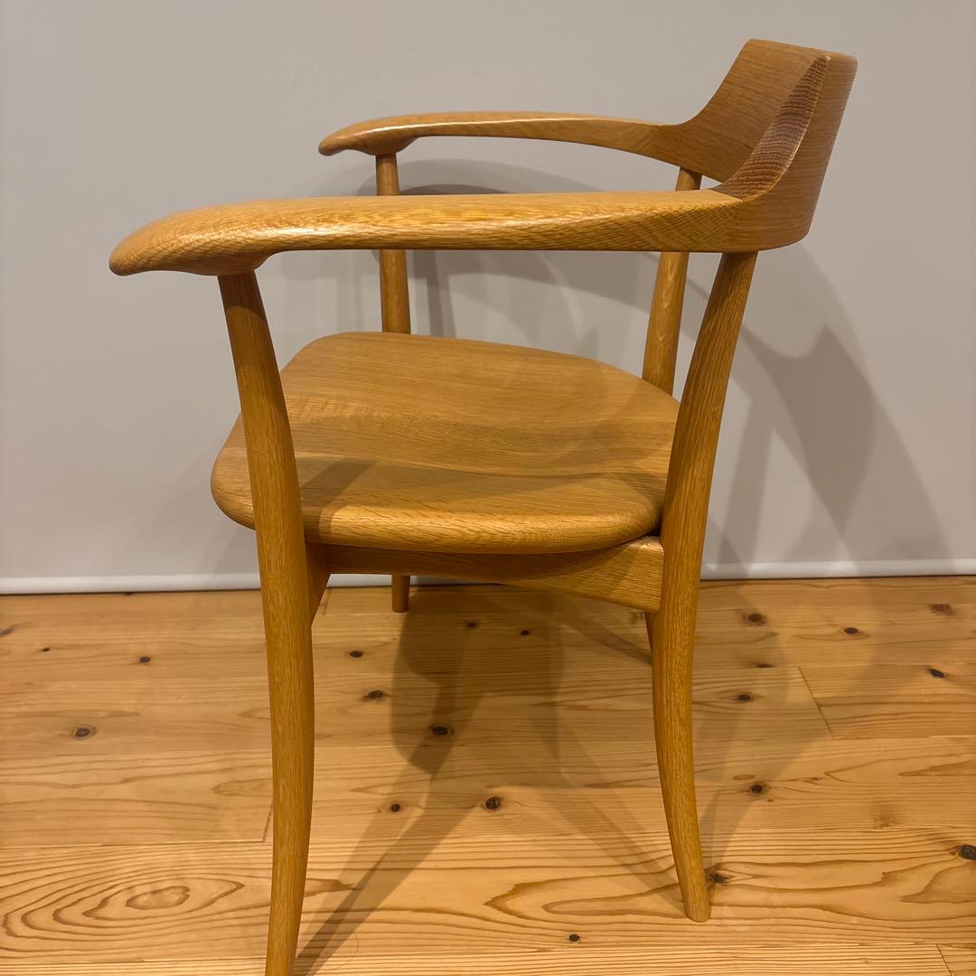 ［かつぼん］飛騨産業　クレセント　SG261A 天然木アームチェア