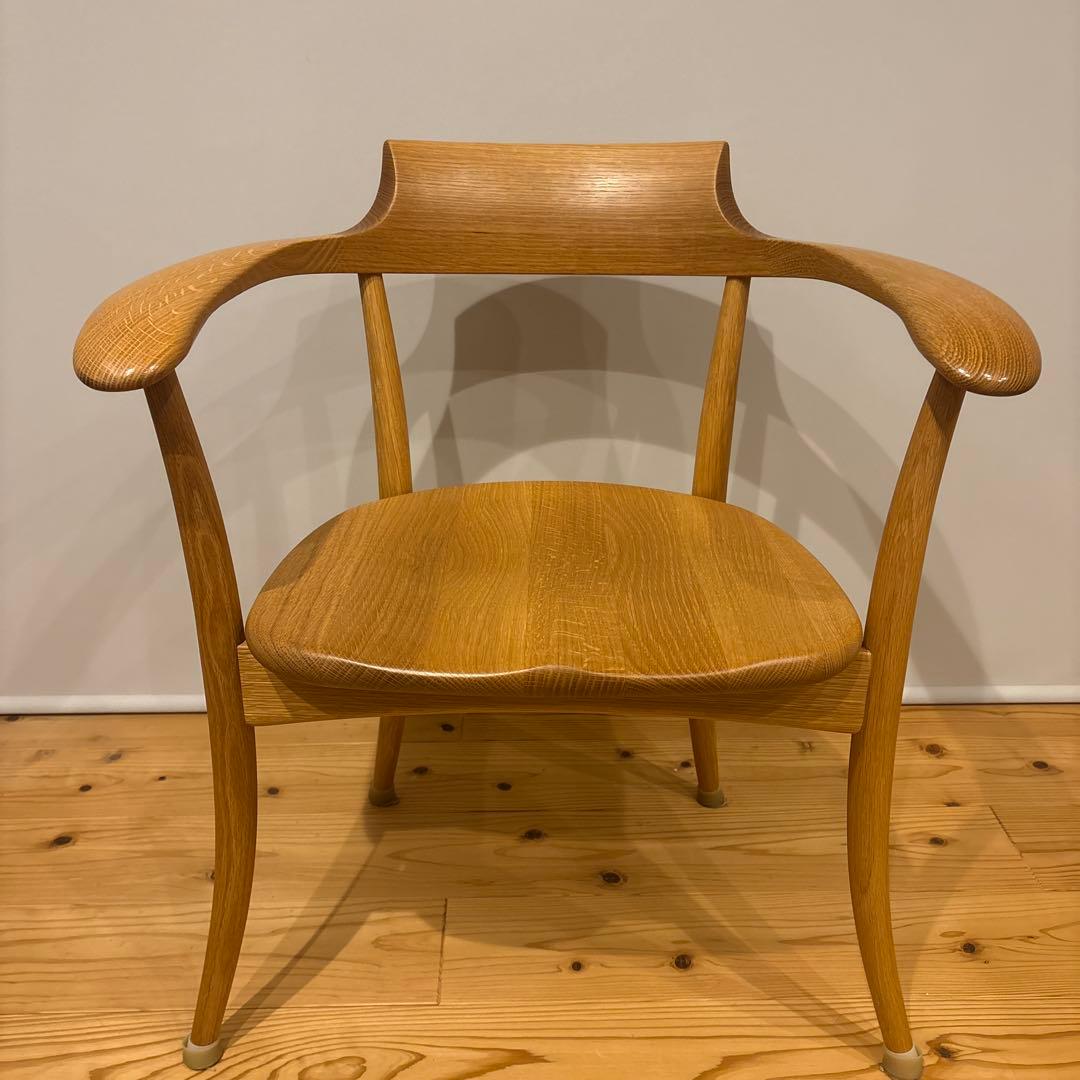 ［かつぼん］飛騨産業　クレセント　SG261A 天然木アームチェア