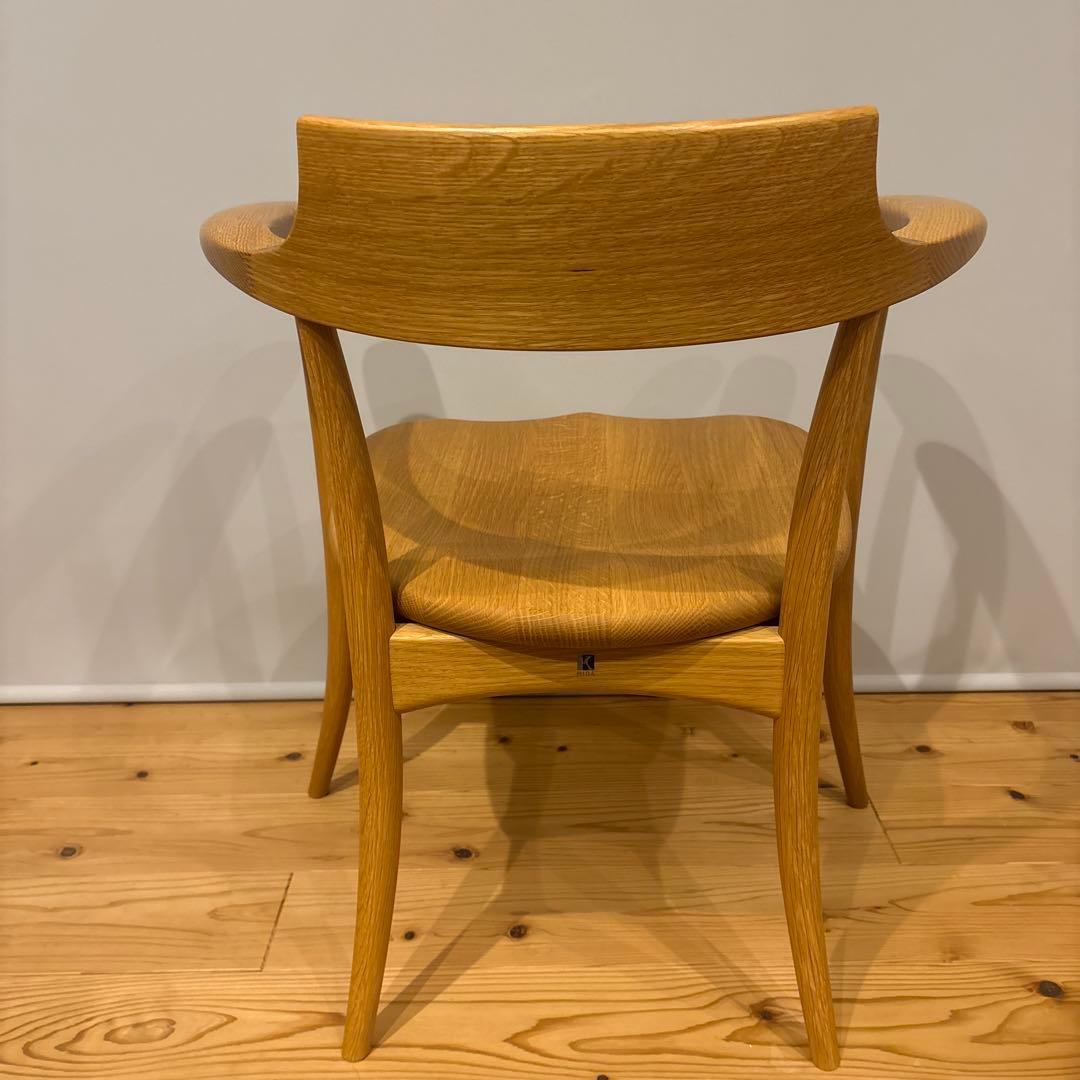 ［かつぼん］飛騨産業　クレセント　SG261A 天然木アームチェア