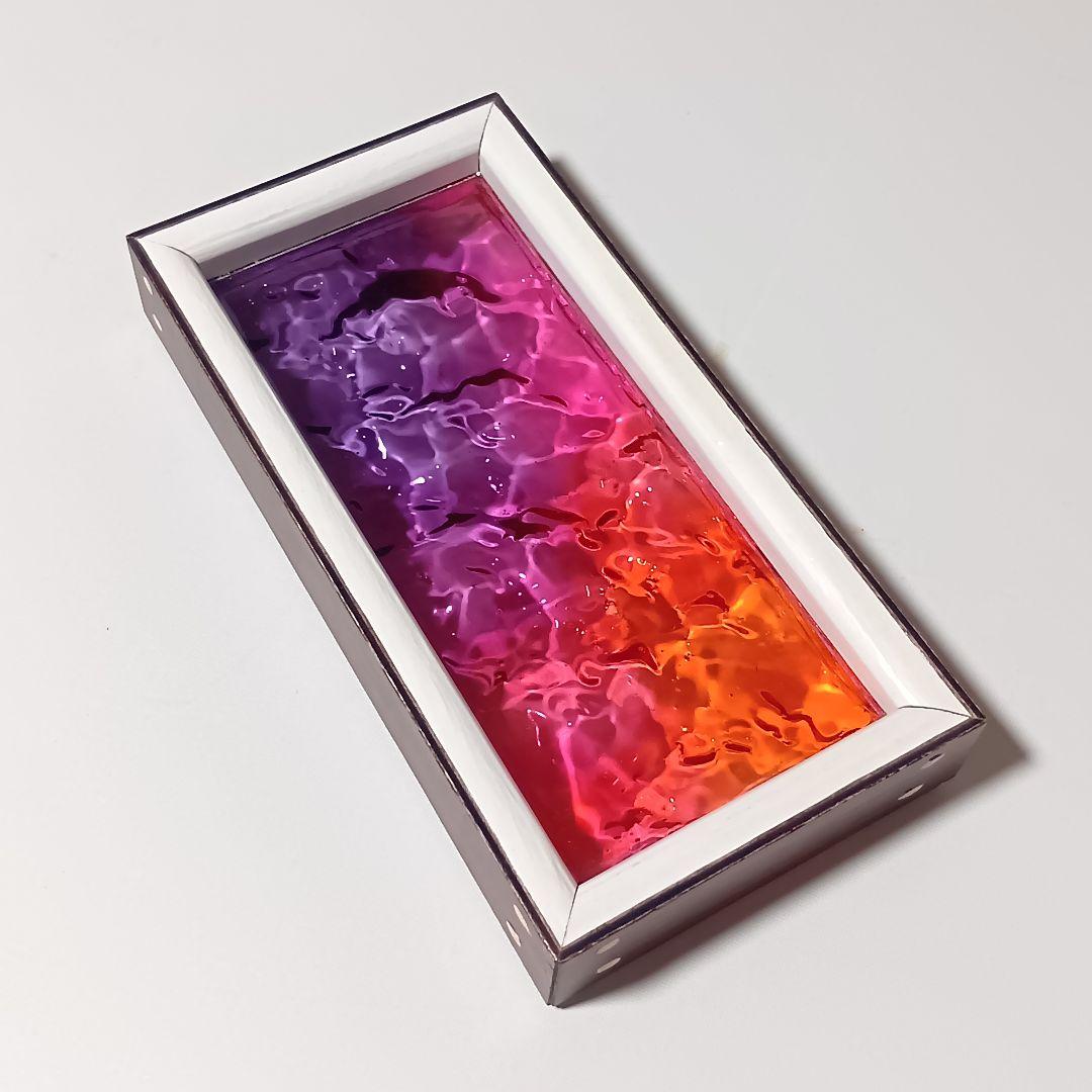 【1202】オーシャンアート　波紋　ウッドレジン　トレー（中）インテリア　雑貨