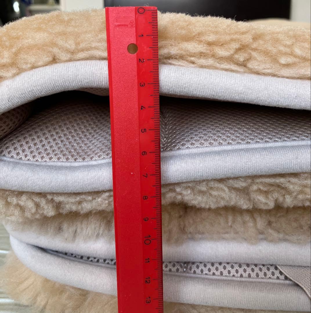 ムートン　ベッドパッド　羊毛皮　国内製造　シングルサイズ