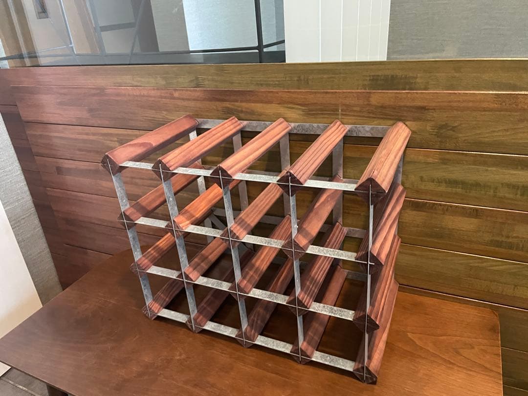 超美品■コンランショップ　オーク トラディッショナル　ワインラック 16ボトル