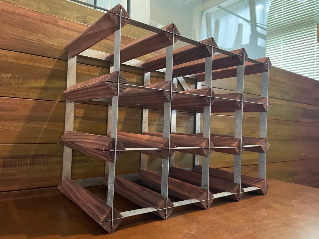 超美品■コンランショップ　オーク トラディッショナル　ワインラック 16ボトル