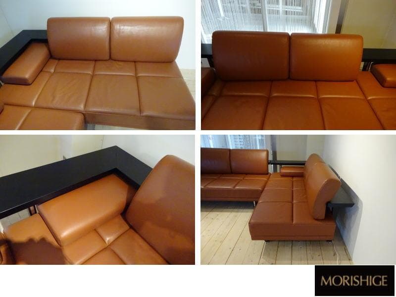 森繁/MORISHIGE　ムーンライト　コーナーソファ　本革　美品