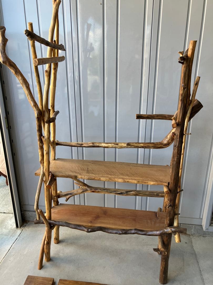 流木棚４段、ハンドメイド、取り外し自在