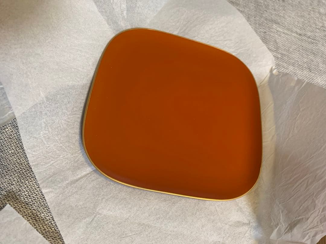 象彦 ZOHIKO 銘々皿 溜塗 金縁 未使用 木箱入 菓子皿 上質ヴィンテージ