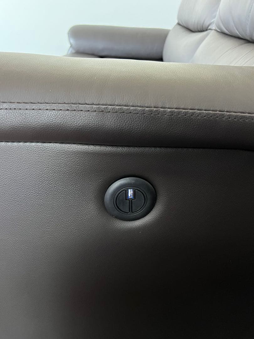 送料込み⭐️電動リクライニングソファ　ダークブラウン