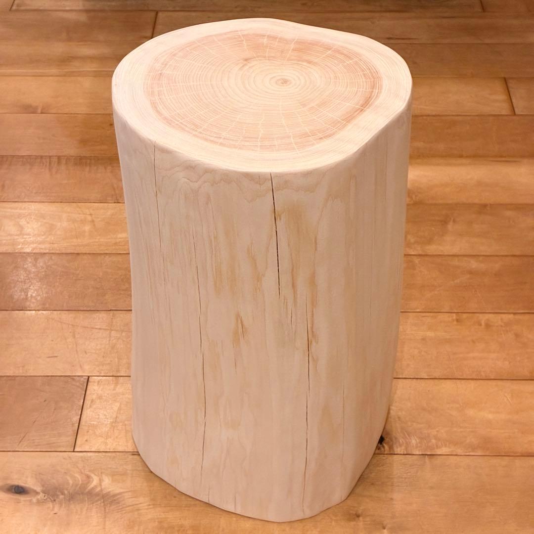 檜 丸太 スツール 椅子　No.1549