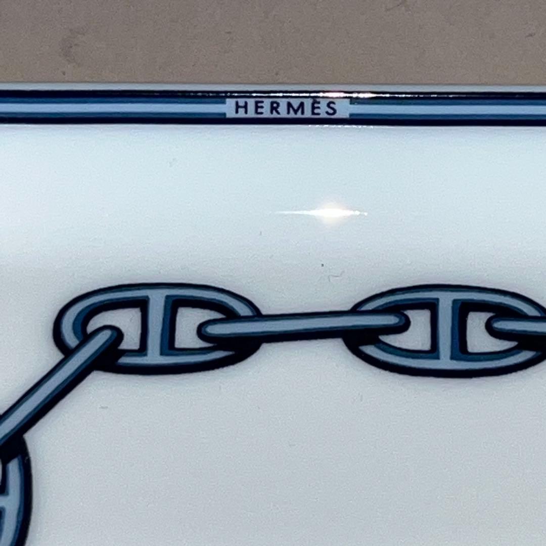 エルメス HERMÈS チェーンパターン 皿 シェーヌダンクルスクエア