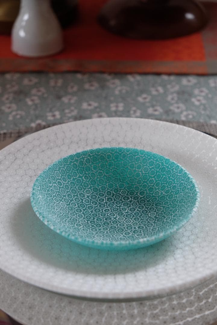 ベネチアンガラス ミルフィオリ プレート 作家 田子美紀 飯塚亜裕子 江波冨士子