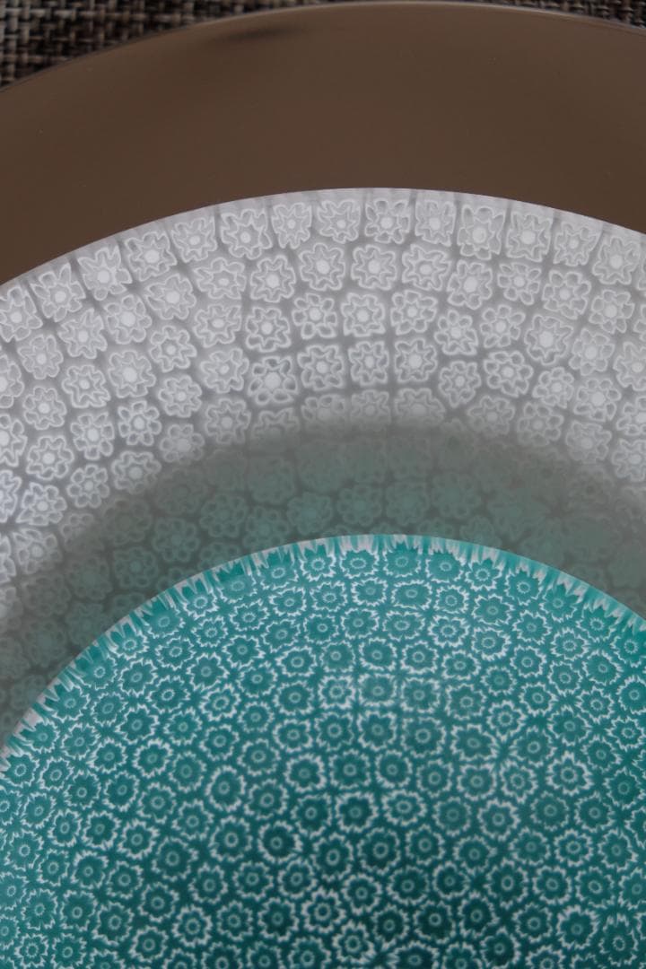 ベネチアンガラス ミルフィオリ プレート 作家 田子美紀 飯塚亜裕子 江波冨士子