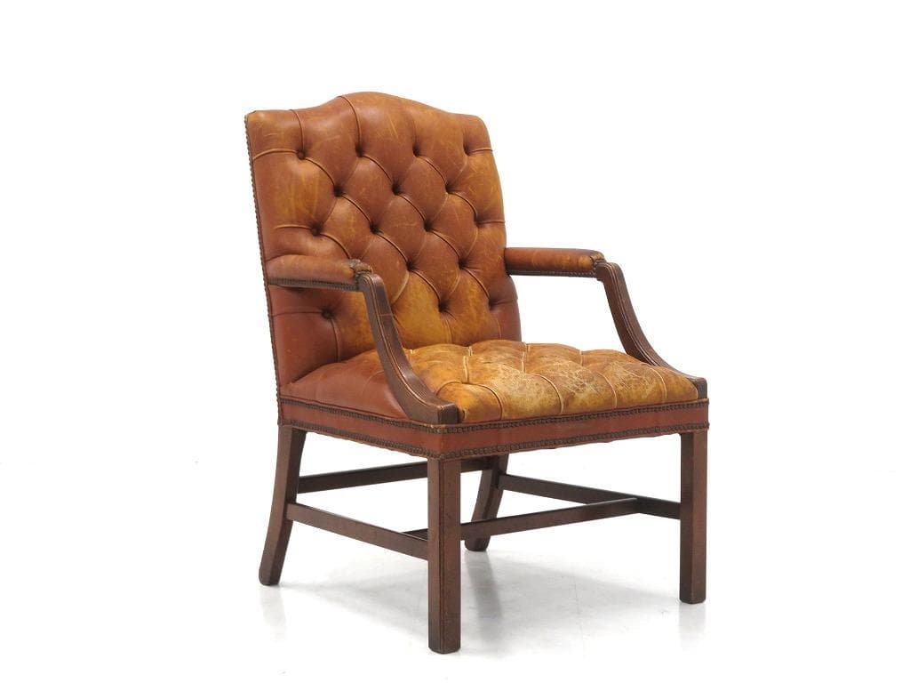 英国　イギリス　アンティーク　総本革　レザー　チェア　チェア　ソファ