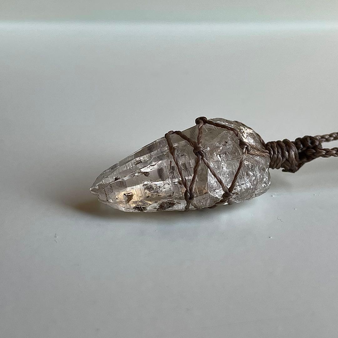 ヒマラヤ水晶 ガネッシュヒマール ＊ マクラメペンダント ネックレス 32