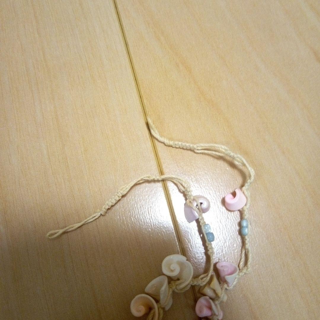 ハンドメイド 貝殻ビーズブレスレット　2つ