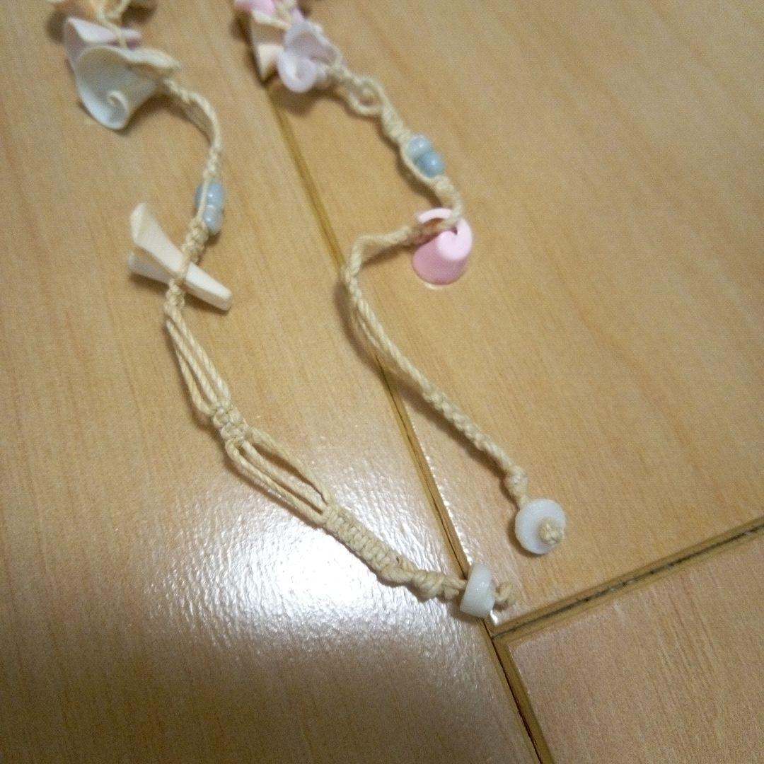 ハンドメイド 貝殻ビーズブレスレット　2つ