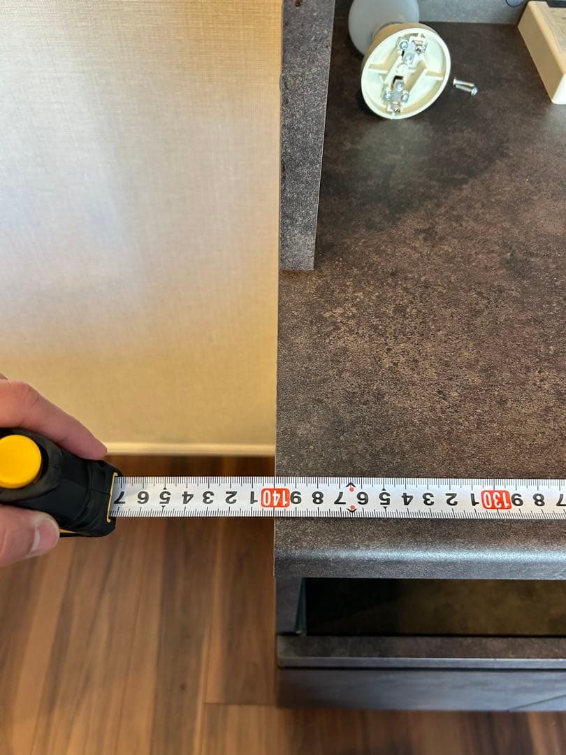 パモウナ 食器棚 140cm ガラス扉付き