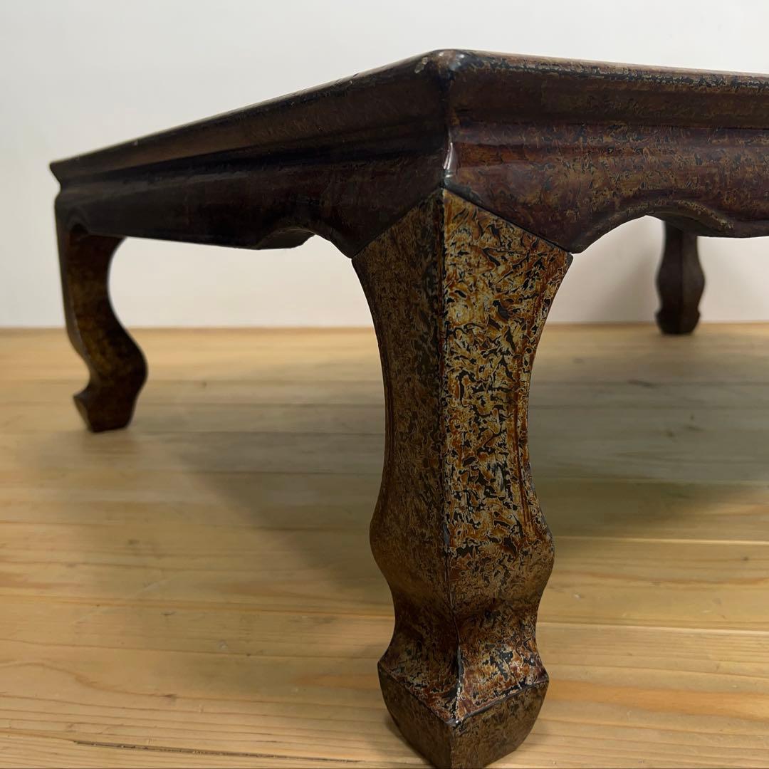 座卓　テーブル　漆仕上げ　M082　古道具　古家具　ビンテージ　アンティーク