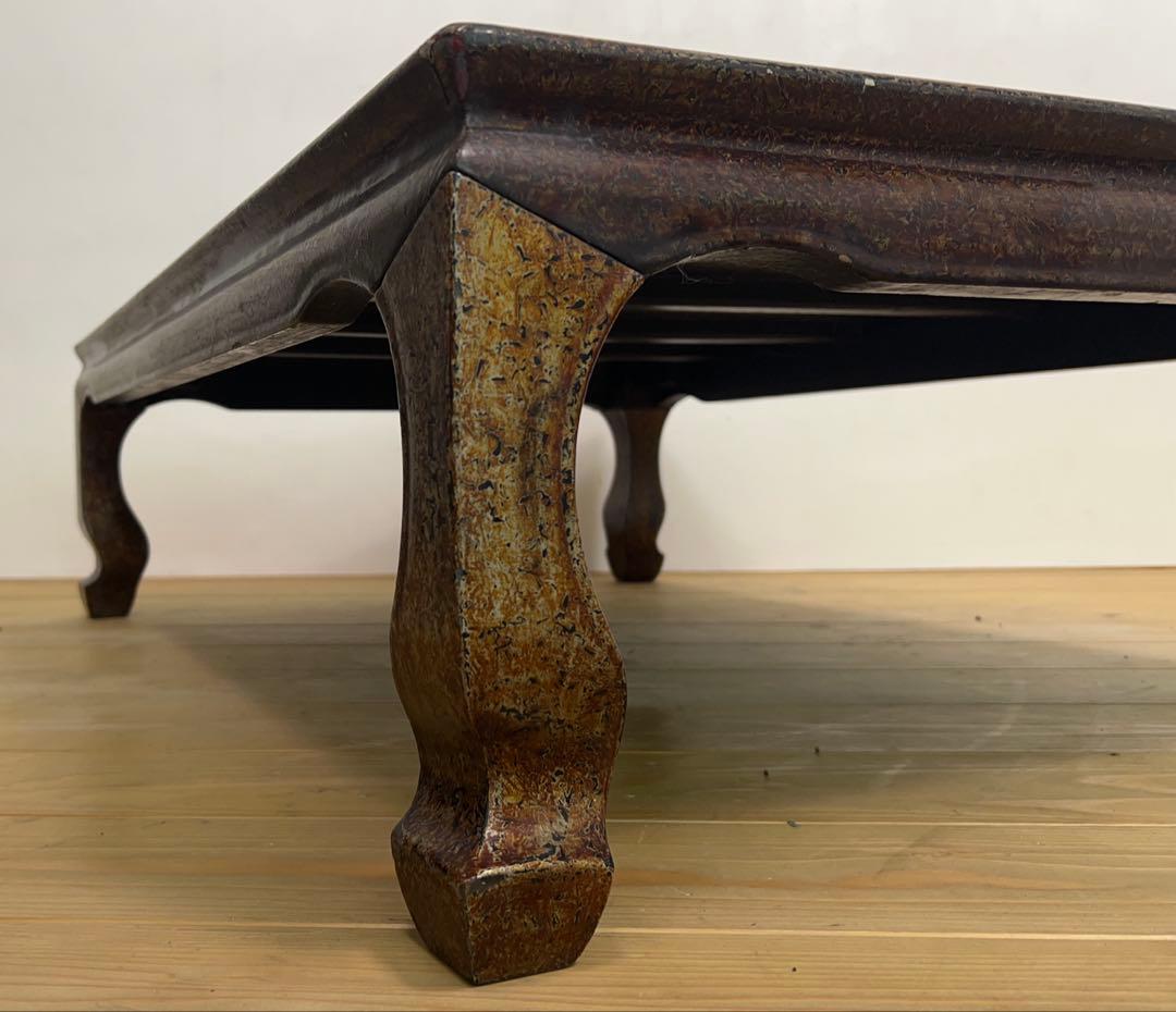 座卓　テーブル　漆仕上げ　M082　古道具　古家具　ビンテージ　アンティーク