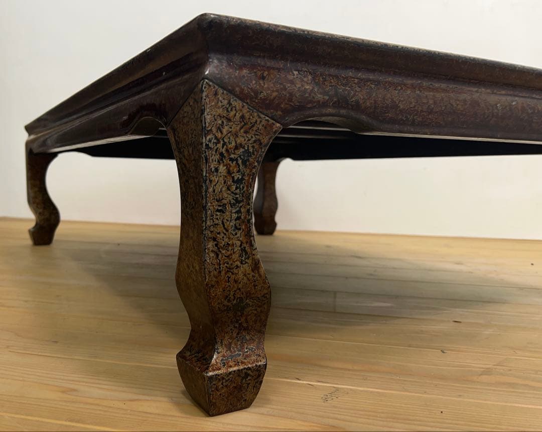 座卓　テーブル　漆仕上げ　M082　古道具　古家具　ビンテージ　アンティーク