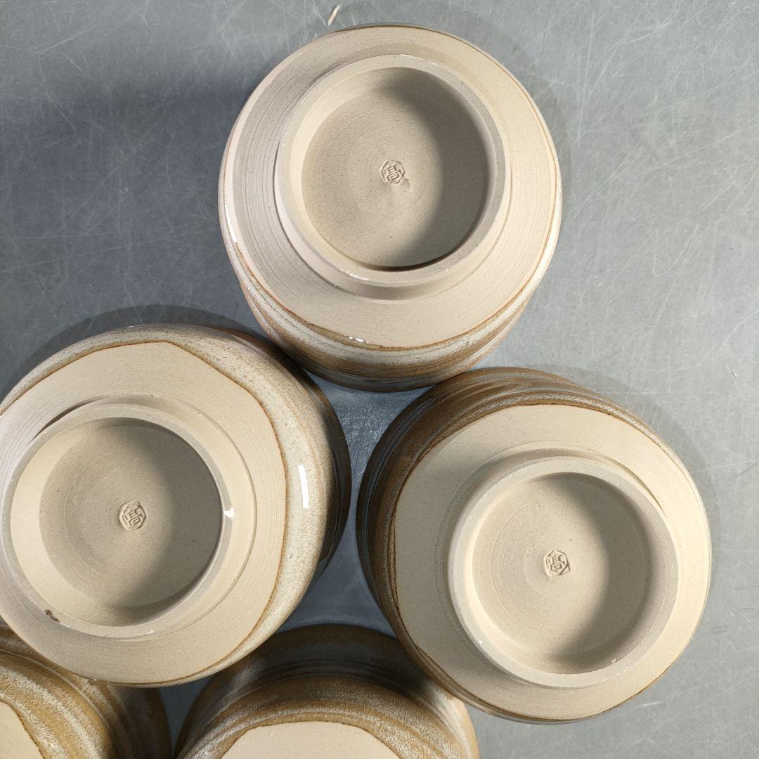 A1380-7/高取焼/十四代亀井味楽 造/共箱/汲出茶碗5客/湯呑/茶道具