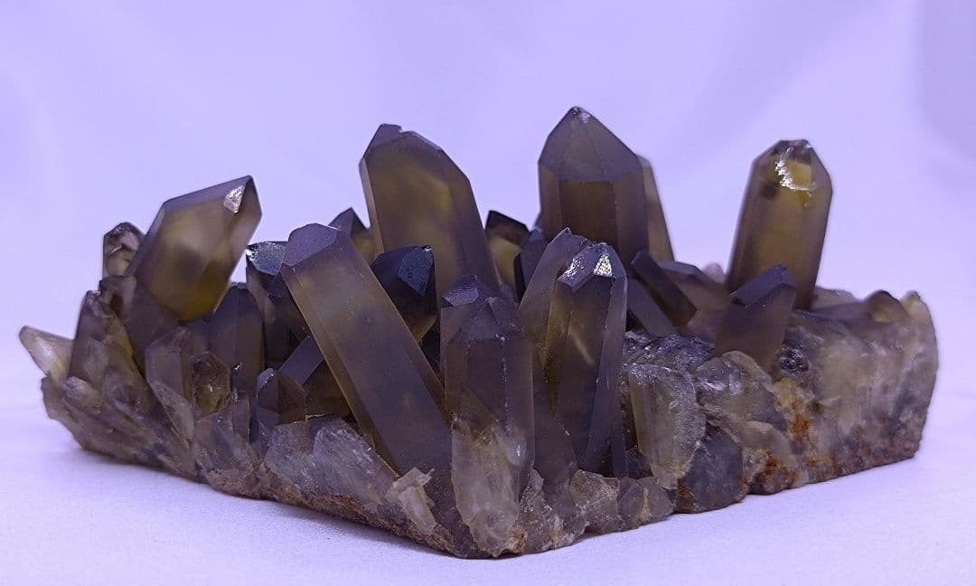 スモーキーシトリン　クラスター　（大）浄化　厄除け　魔除け　金運　ゼウスクォーツ