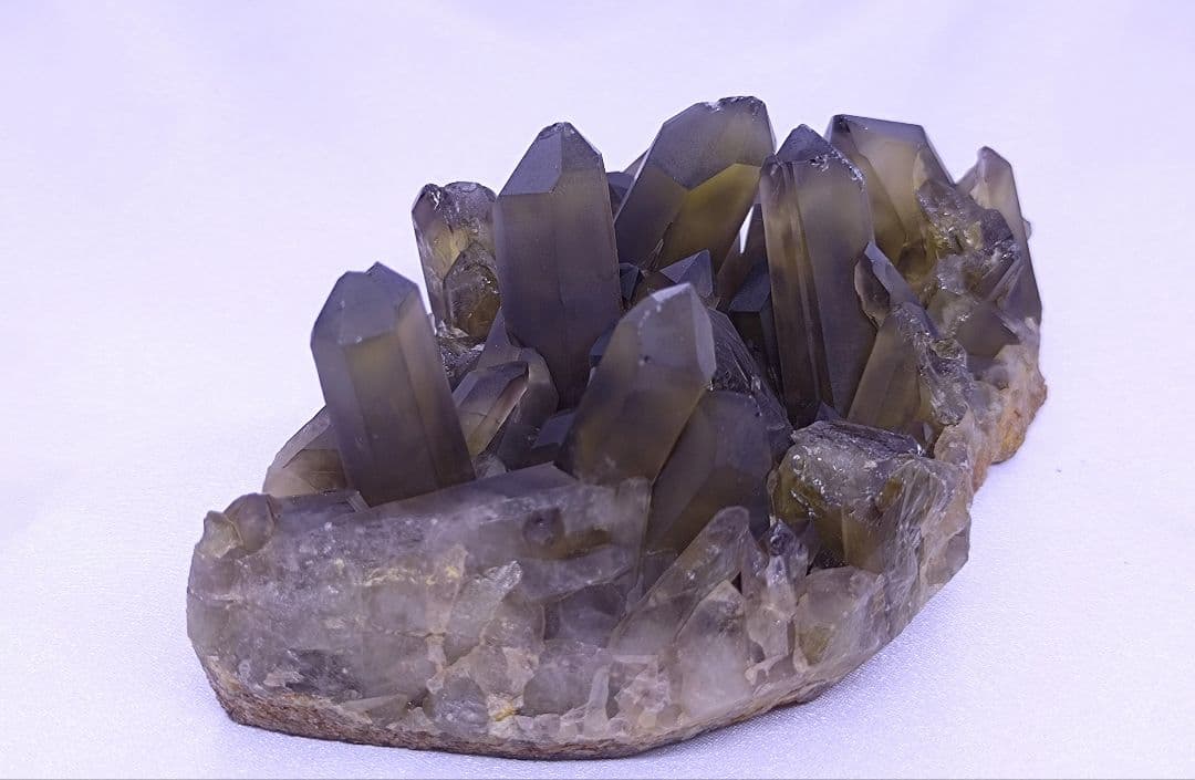 スモーキーシトリン　クラスター　（大）浄化　厄除け　魔除け　金運　ゼウスクォーツ