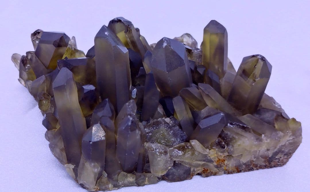 スモーキーシトリン　クラスター　（大）浄化　厄除け　魔除け　金運　ゼウスクォーツ