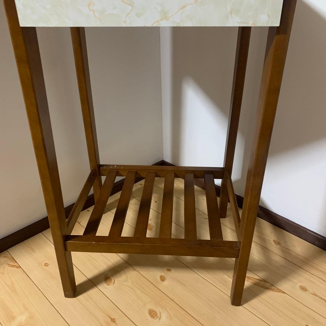 昭和レトロ　3段棚　引き出し付　電話台