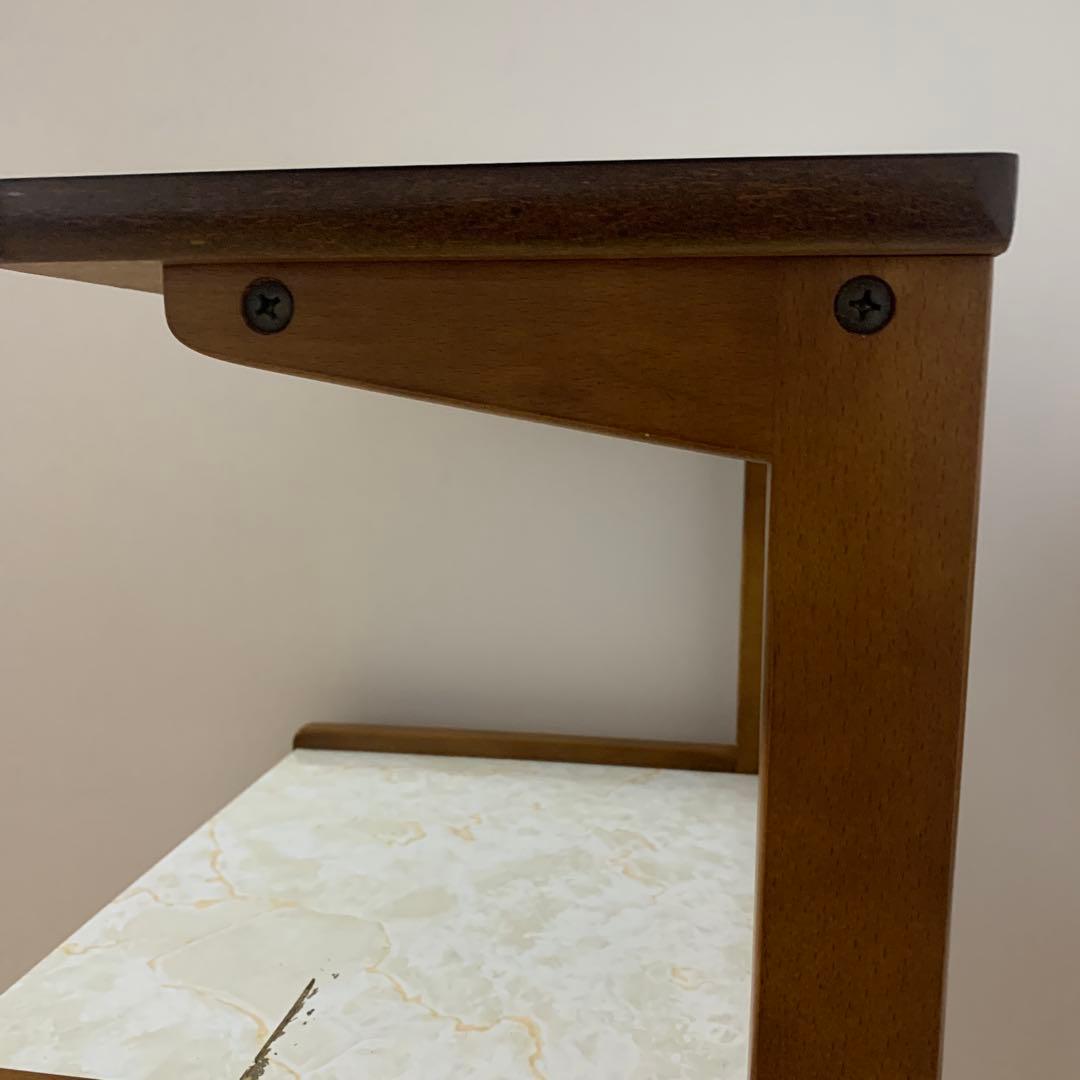 昭和レトロ　3段棚　引き出し付　電話台