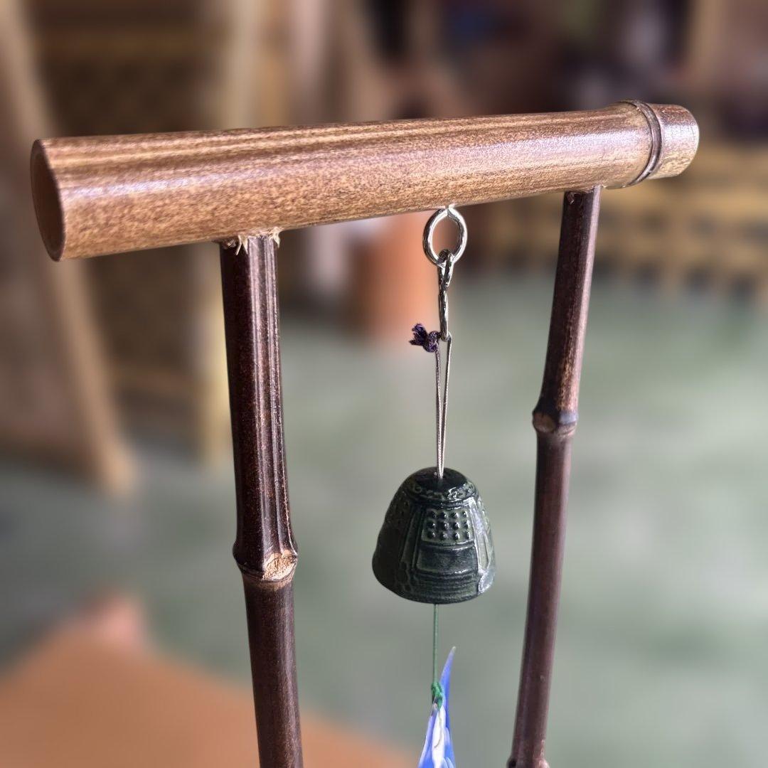 風鈴　黒竹製スタンド付き①