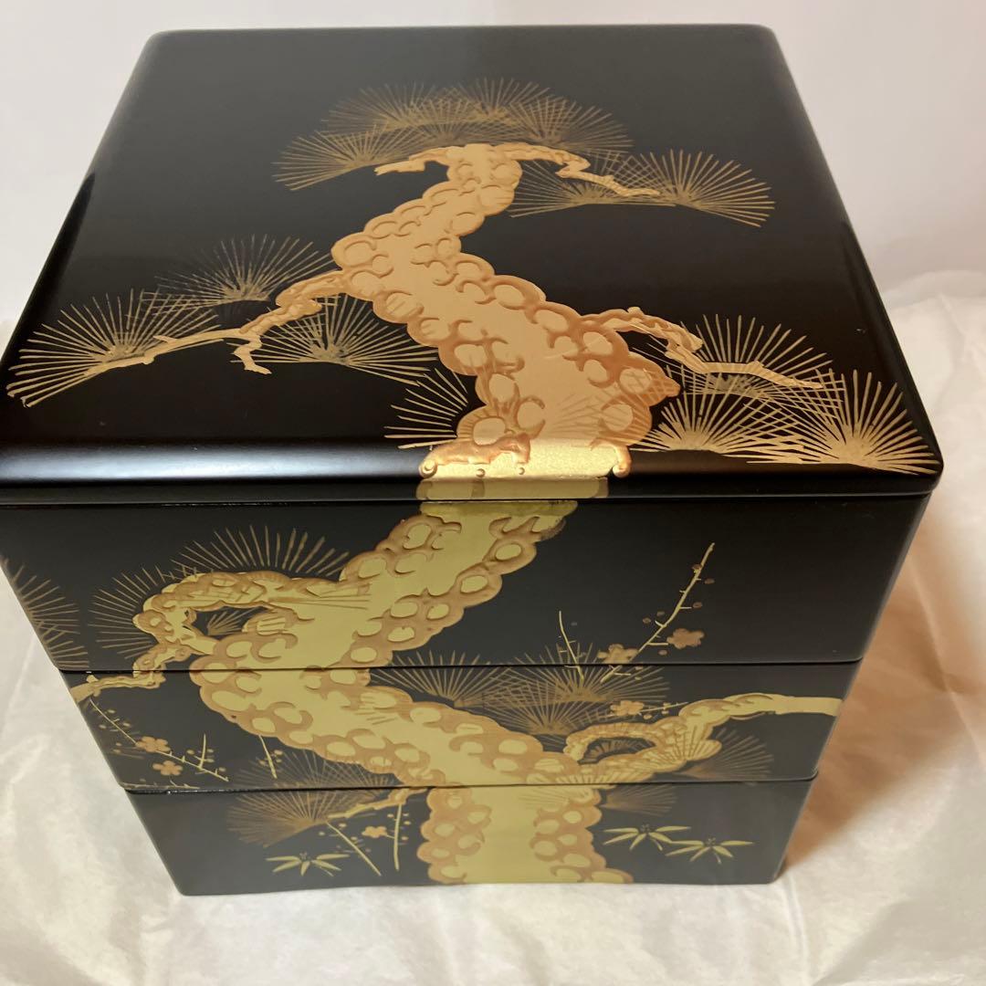 会津塗　三段重