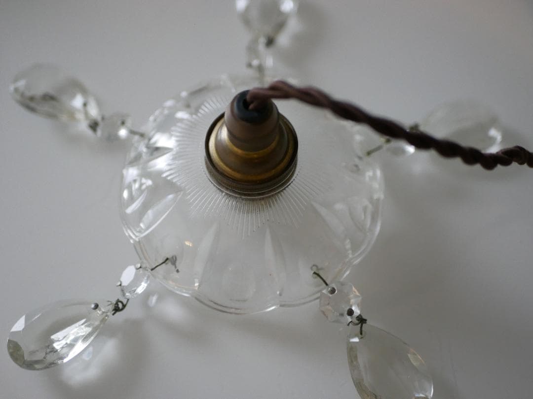 フランス　アンティーク　小さなシャンデリア　電球付き　カフェ