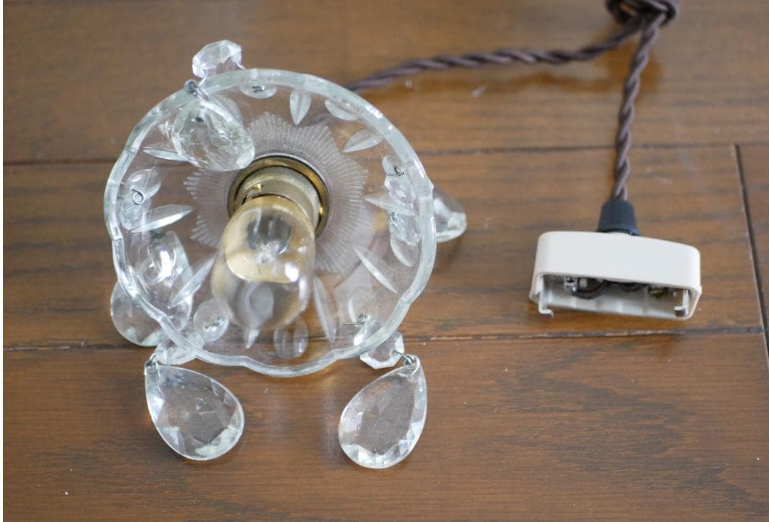 フランス　アンティーク　小さなシャンデリア　電球付き　カフェ