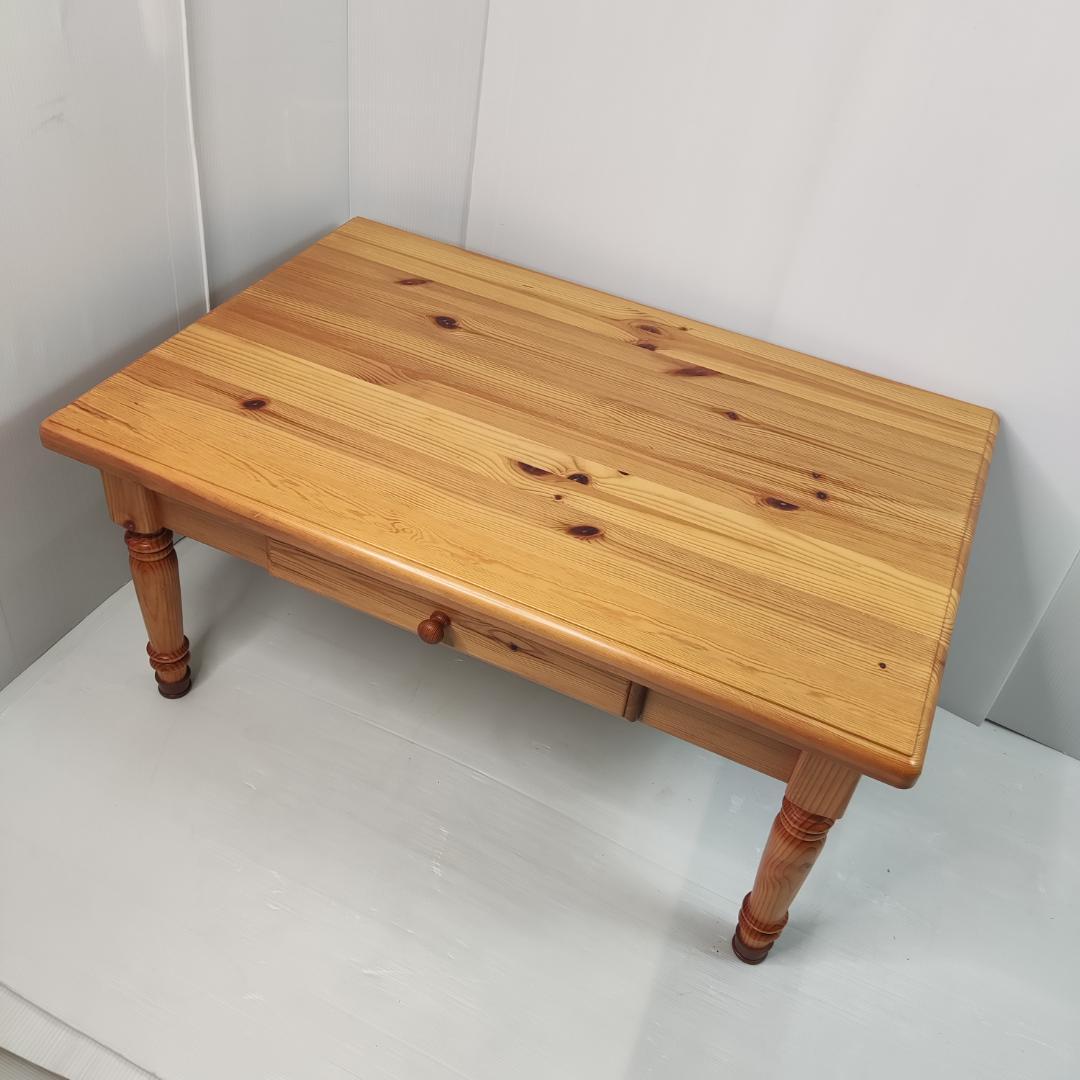 天然木　センターテーブル 引き出し付き 幅/90×奥行/60×高さ/43 cm