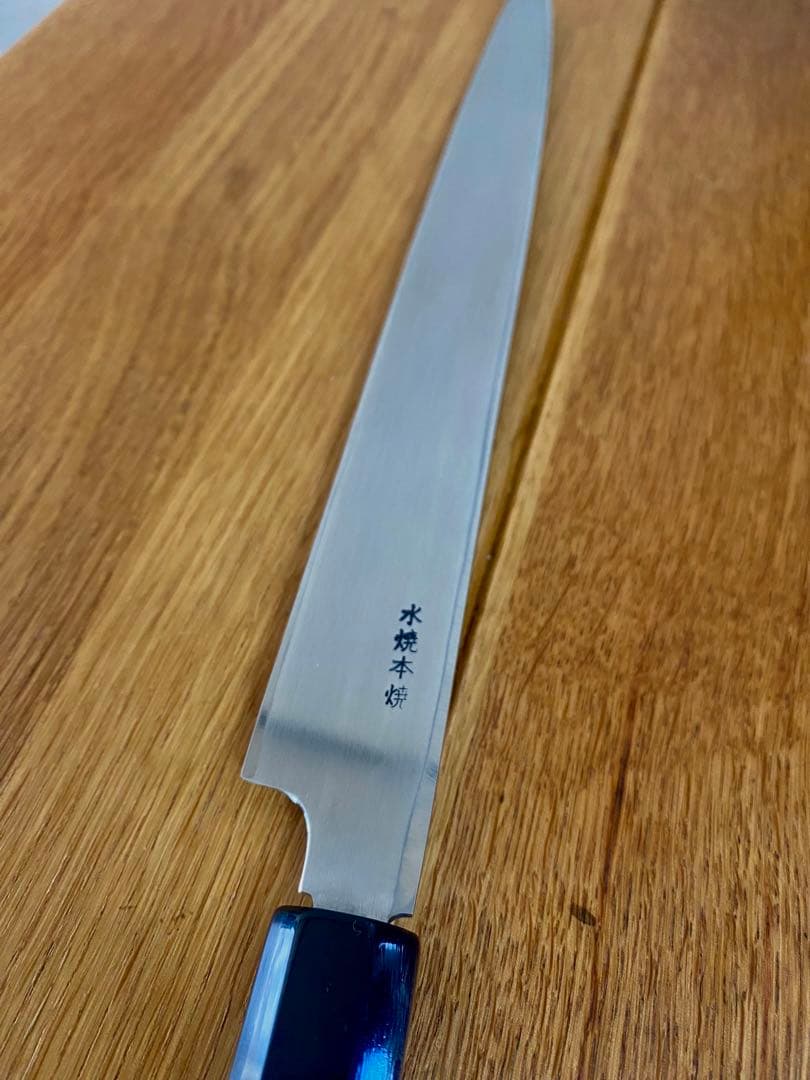 高鳳正国 水焼本焼 ふぐ引き包丁 尺黒檀柄