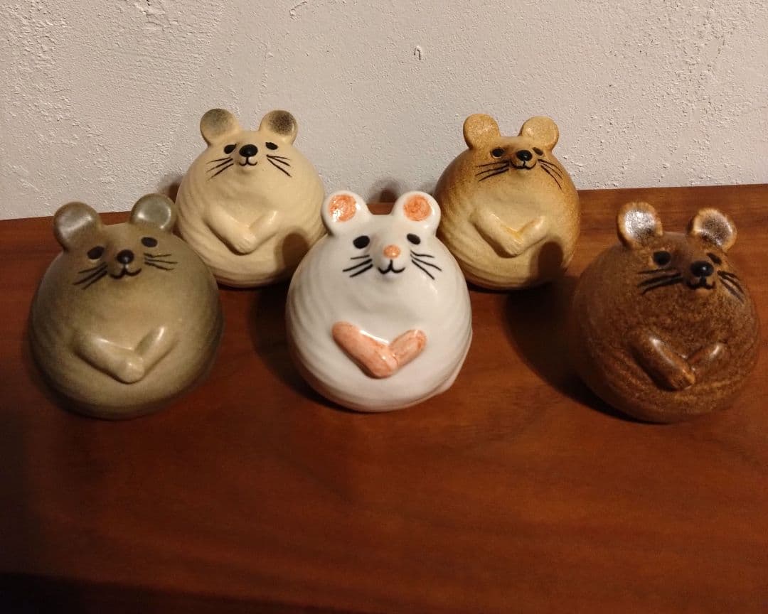 リサラーソンネズミの置物5個セット