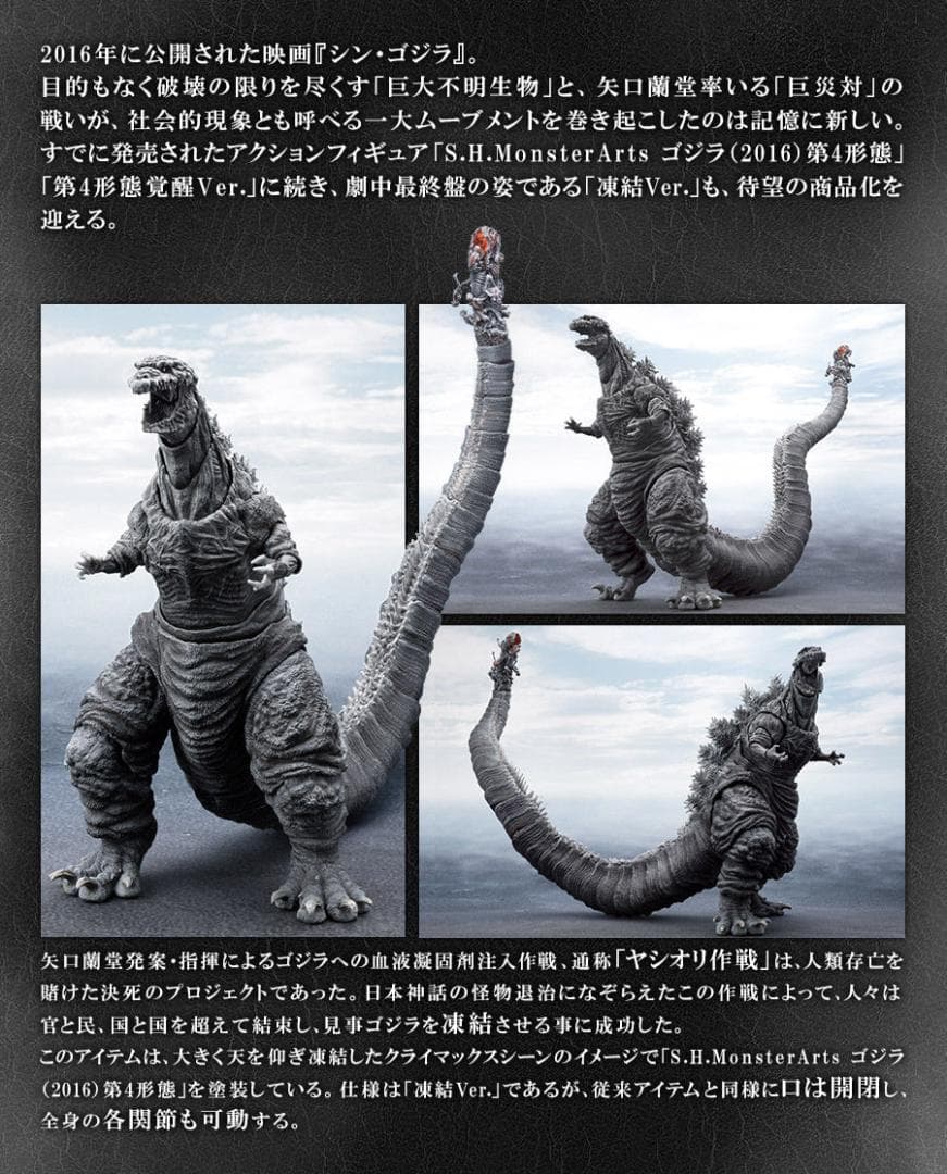 美品 S.H.MonsterArts ゴジラ(2016)第4形態 凍結Ver