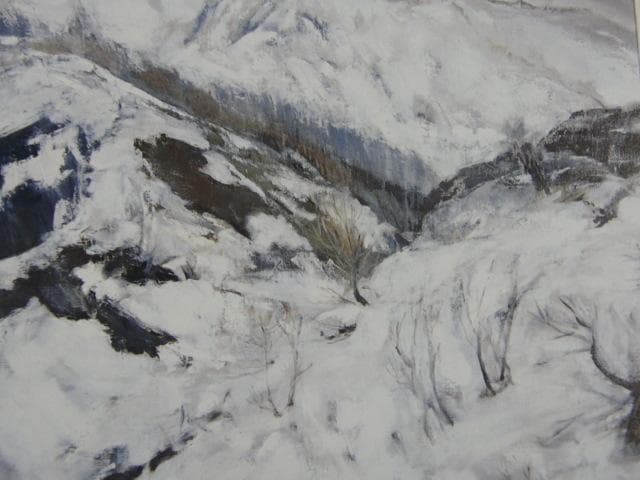 岡田菊恵、【春近し】、希少な額装用画集より、新品額装付