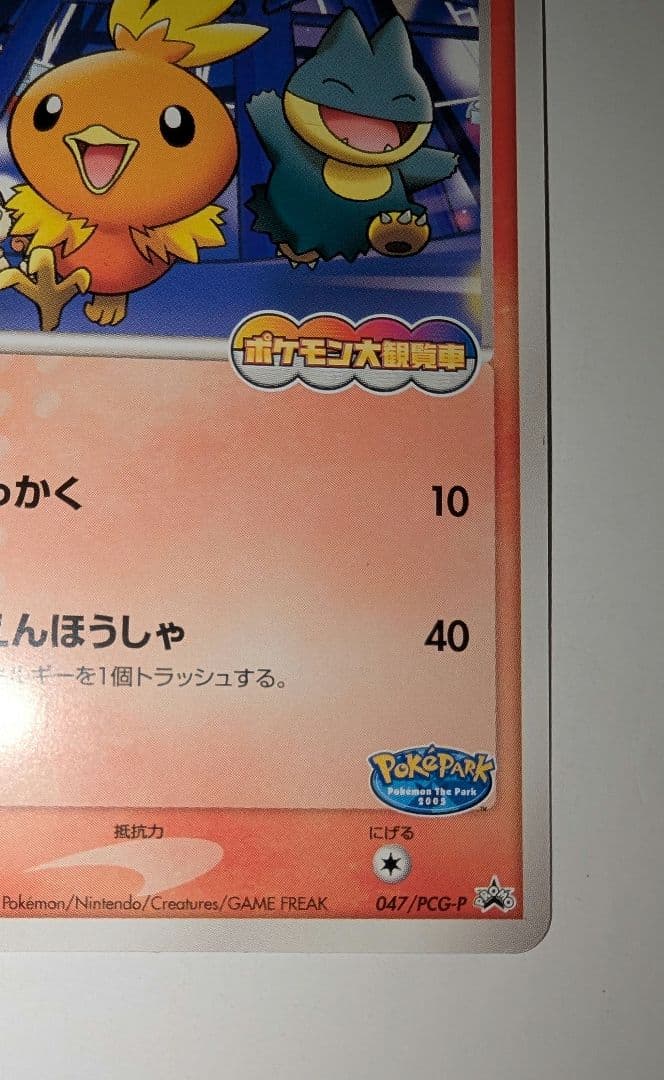 ポケパークのアチャモ ポケモン大観覧車 047/PCG‐P - メルカリ