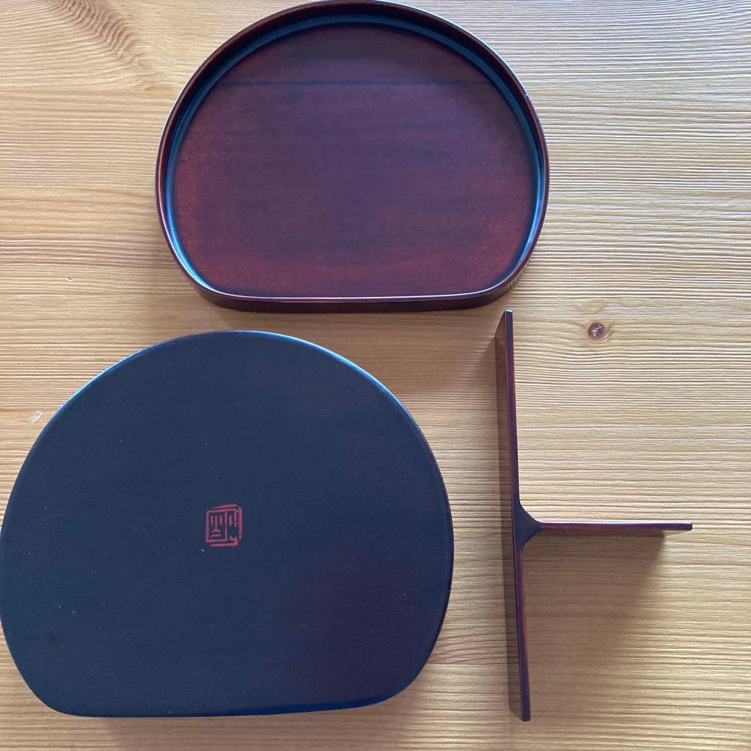 木曽塗り　漆工房野口さん半月弁当　2個