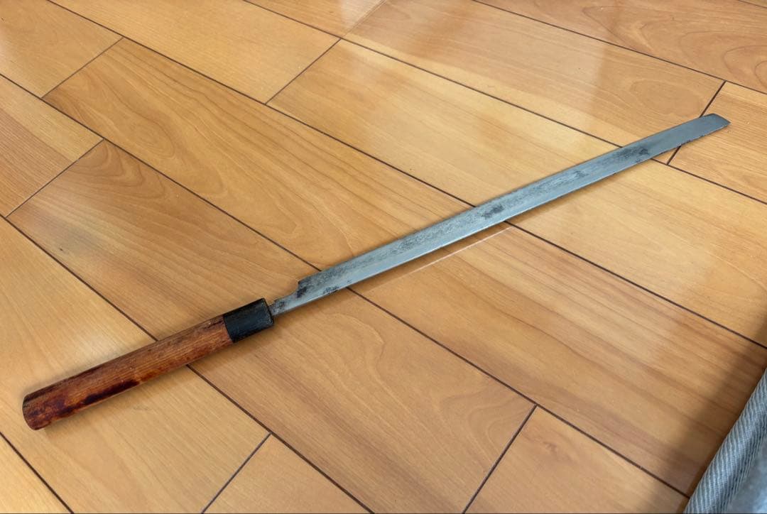 正本‼️天皇在位60年、記念、蛸引き庖丁　使用感あり、現状