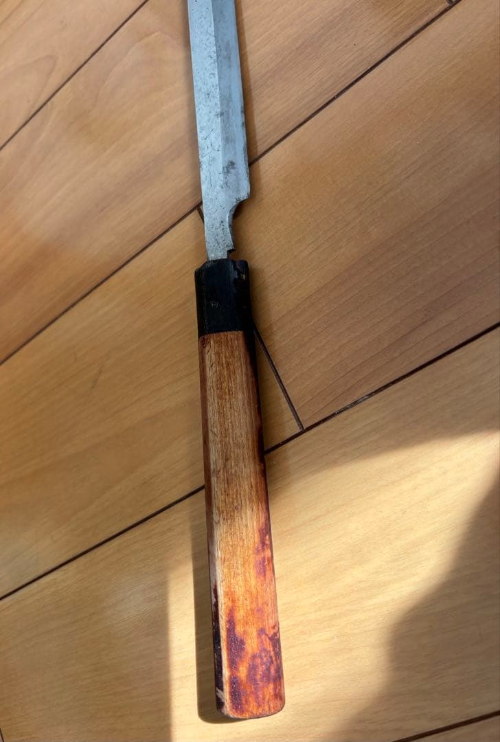 正本‼️天皇在位60年、記念、蛸引き庖丁　使用感あり、現状