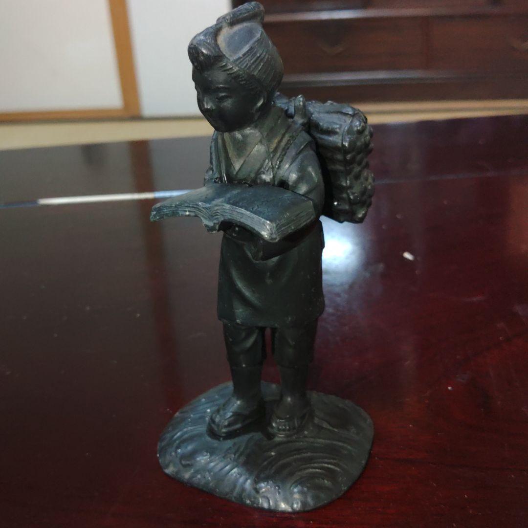 二宮金次郎像☆ミニ像☆骨董品☆ヴィンテージ☆置物☆飾り - メルカリ