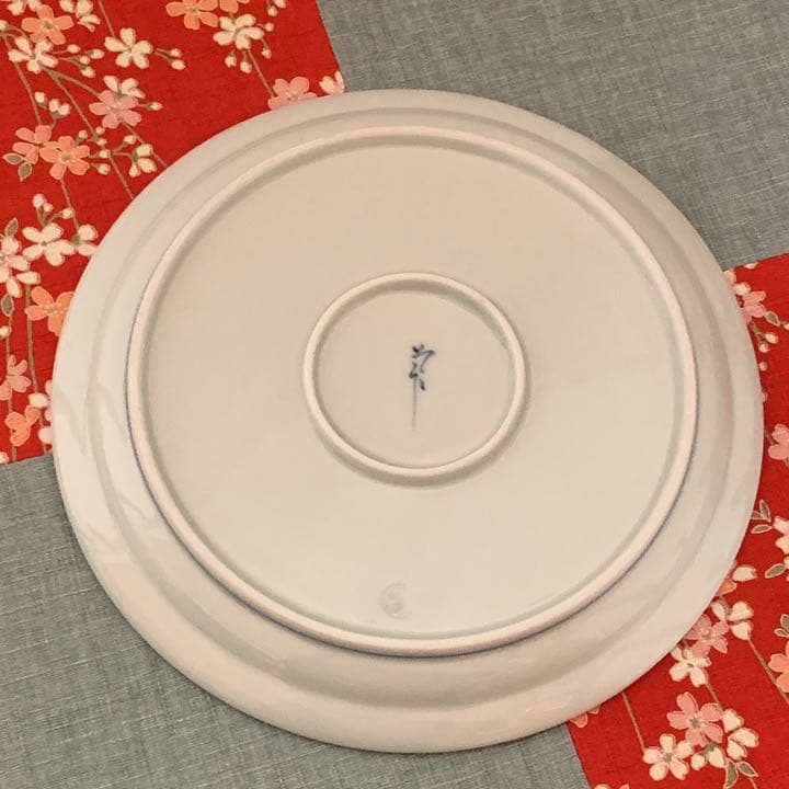 そうた窯　染付桜祥瑞　玉渕7寸皿　大皿　ペアセット　11