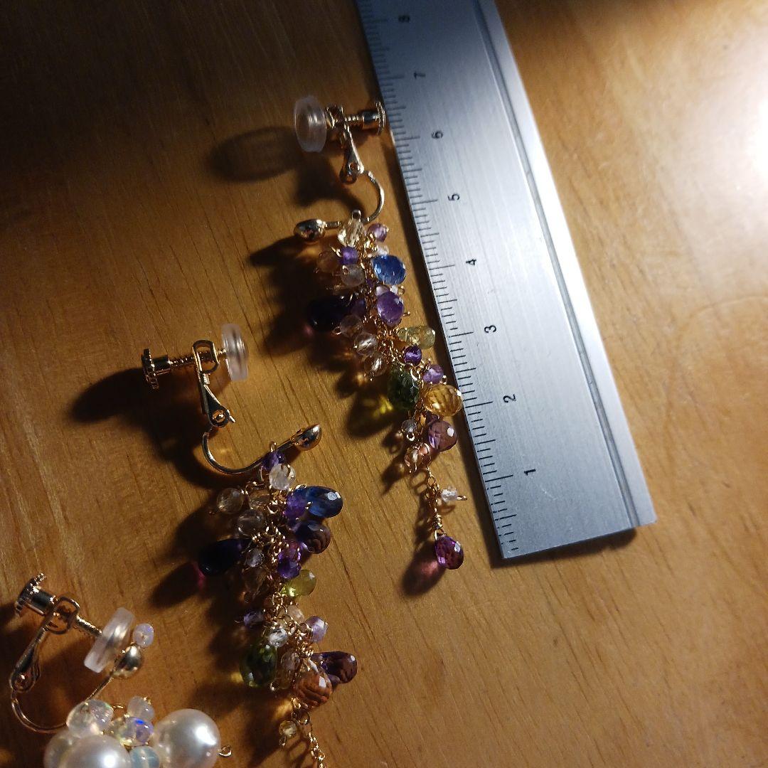 わぁイズ様ご参考。あこやバロック月の雫のピアス14kgf