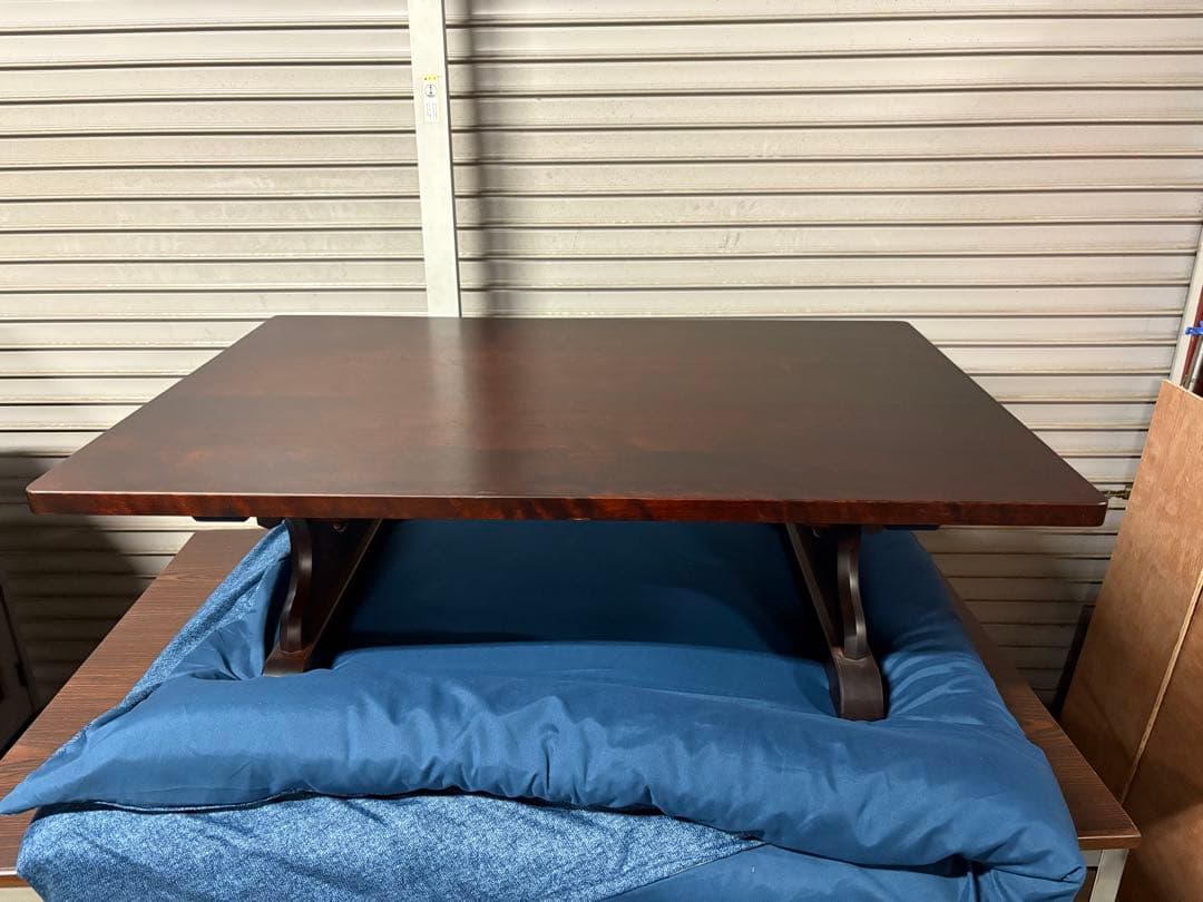 ☆GE232【中古品】北海道民芸 折り畳みテーブル 幅106cm 奥70cm