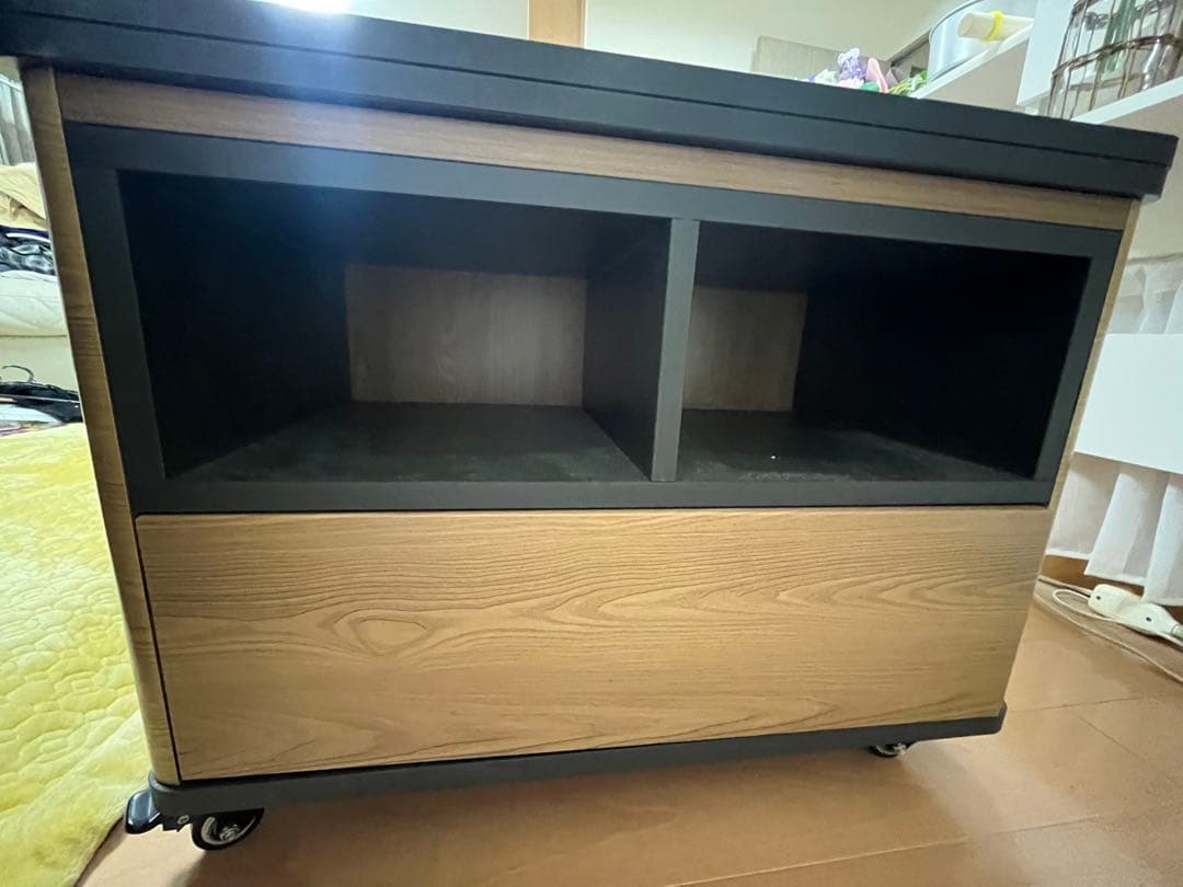 昇降テーブル　センターテーブル　ローテーブル　120cm 大容量収納付き！