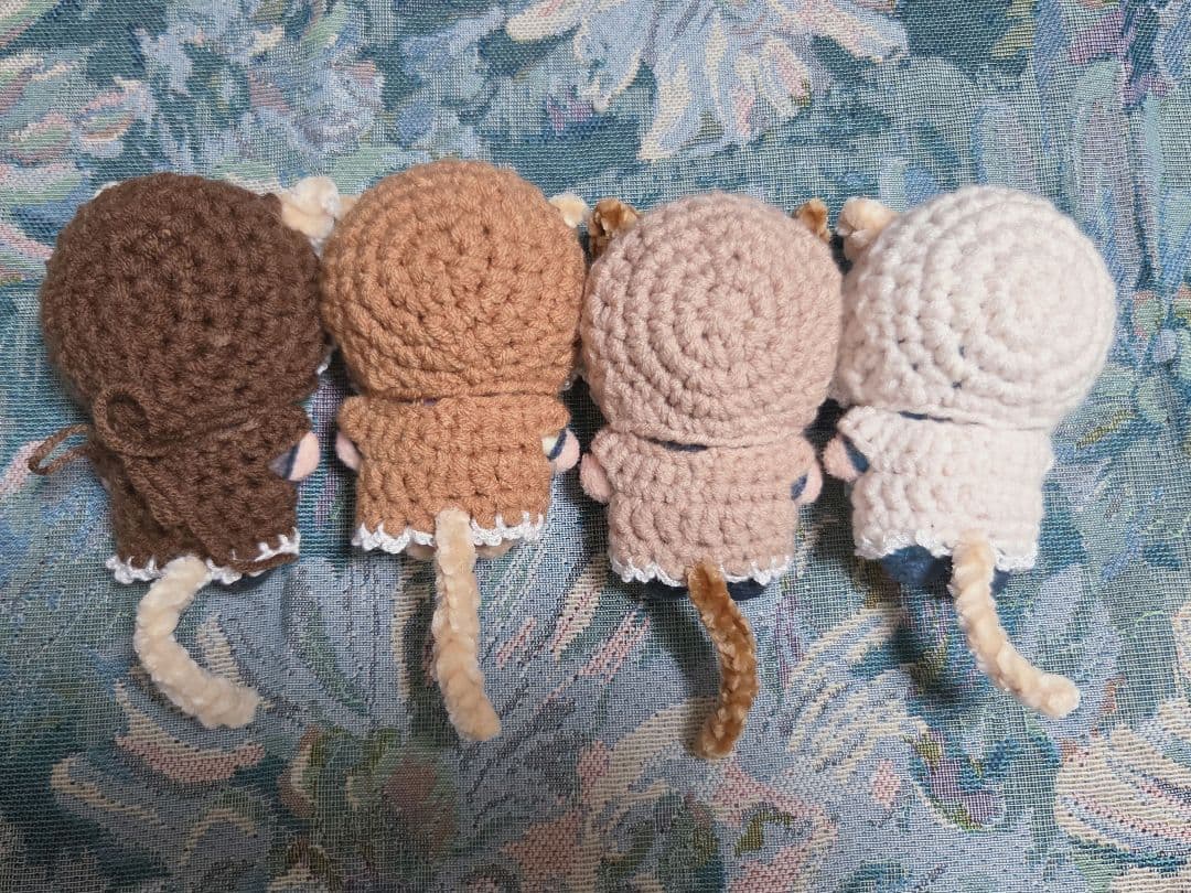 ぬい服 ねこセット ねこみみ付きボンネット＋しっぽ付きワンピース